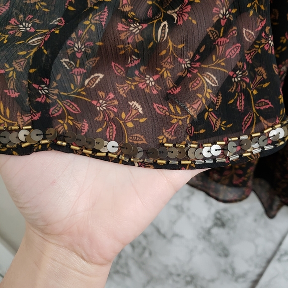 💕 Forever 21 Long Sleeves Boho Dress Size Small - Picture 9 of 15